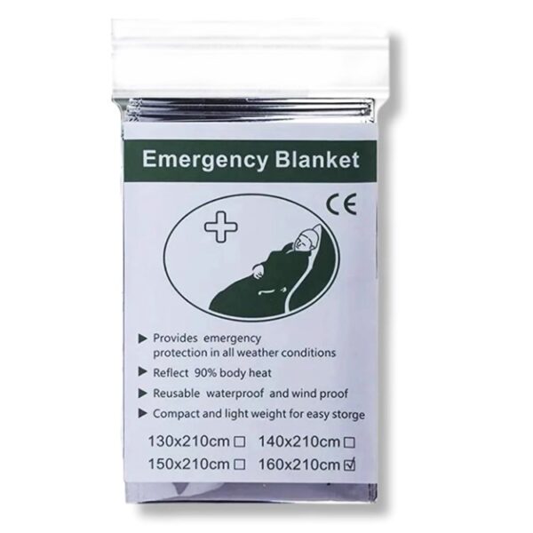 an emergency thermal blanket in a small package