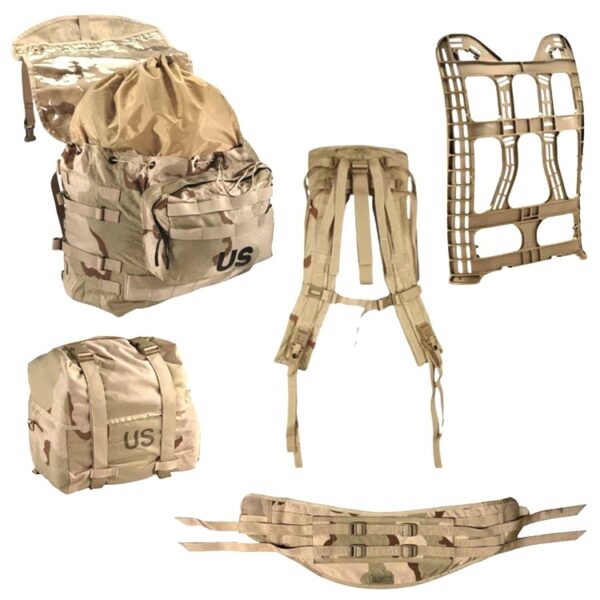 USGI Military MOLLE II Large 3-Color Desert Rucksack - Image 6