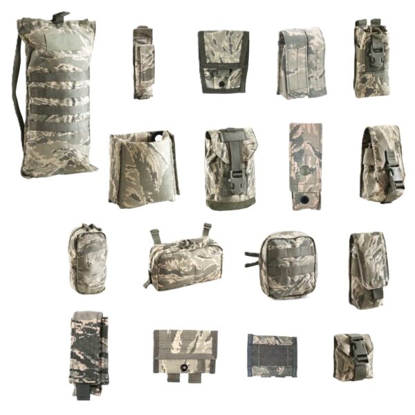 17 US Air Force ABU camouflage pouches