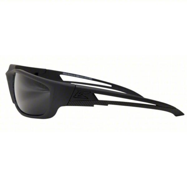 side view of a pair of black military sunglasses