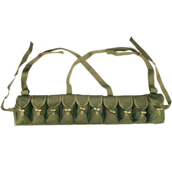 an olive drab Chinese SKS chest rig