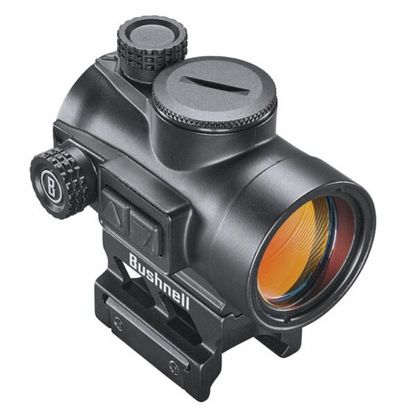 angled view of a Bushnell TRS-26 1x26mm Red Dot Sight