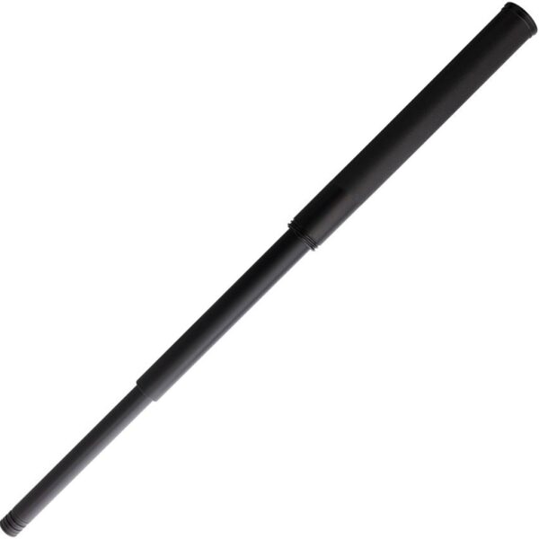 the baton on a black covert tactical self defense umbrella