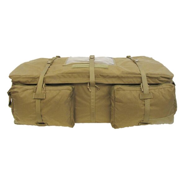 a large London Bridge Trading Company US Marine Corps military surplus coyote brown deployment bag