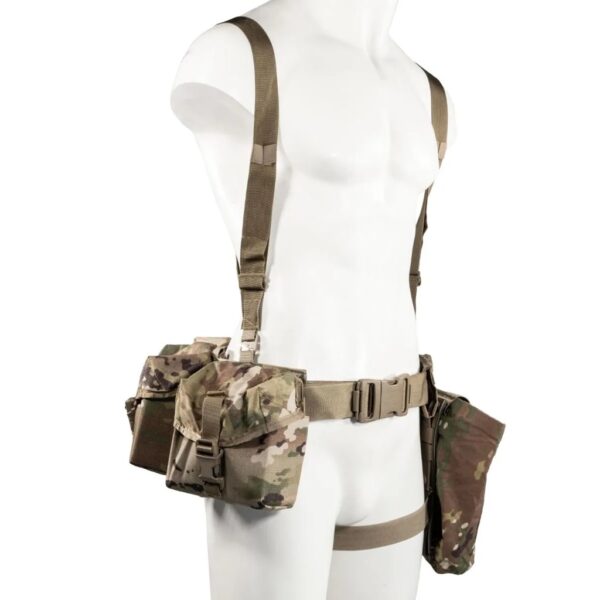 a mannequin wearing a MOLLE Close Combat Automatic Weapon Set (CCAWS)