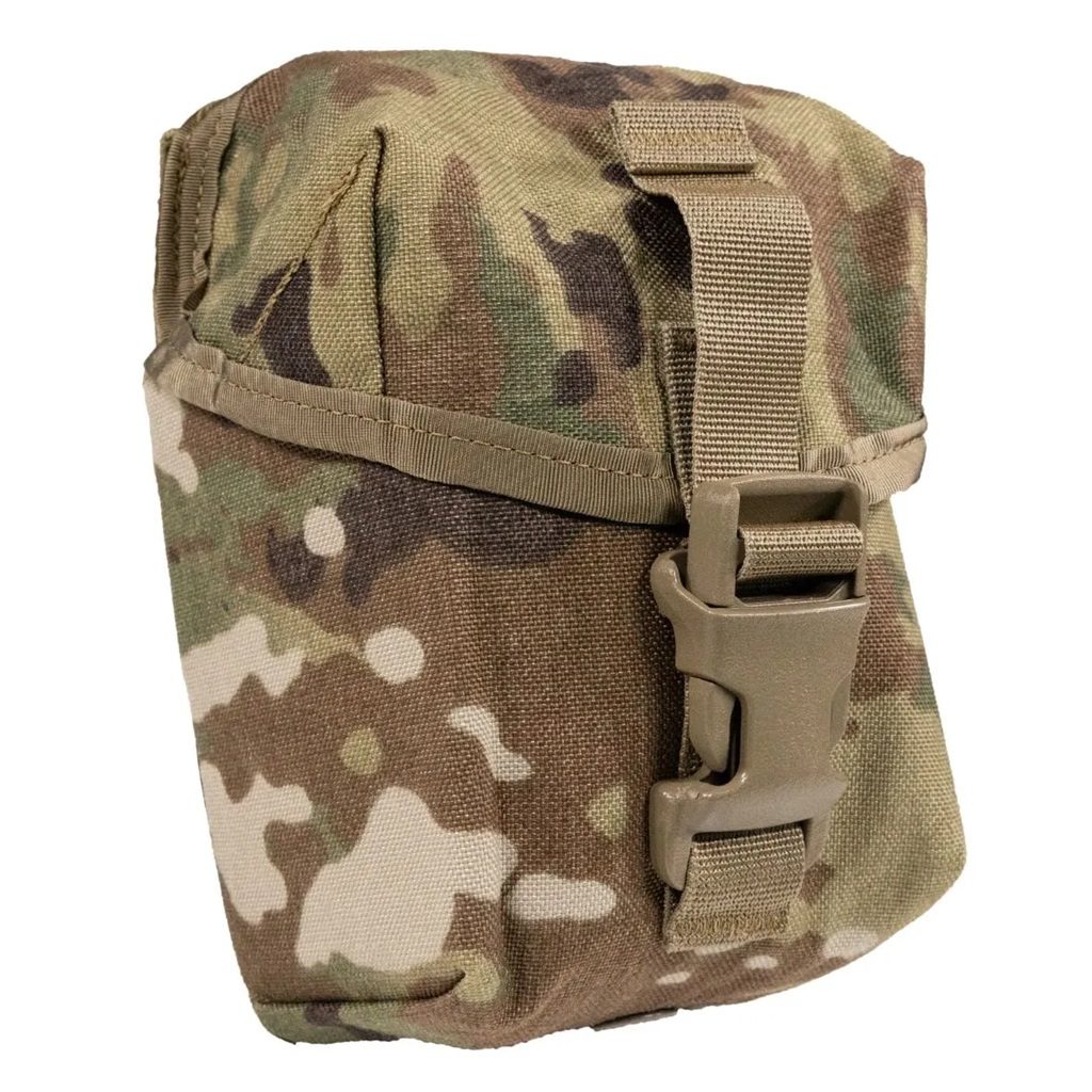an OCP Scorpion camo 50 round magazine pouch