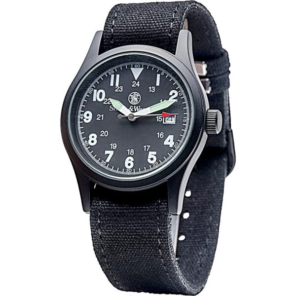 an all-black watch from Smith & Wesson