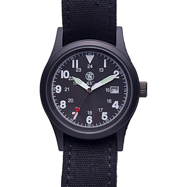 an all-black watch from Smith & Wesson