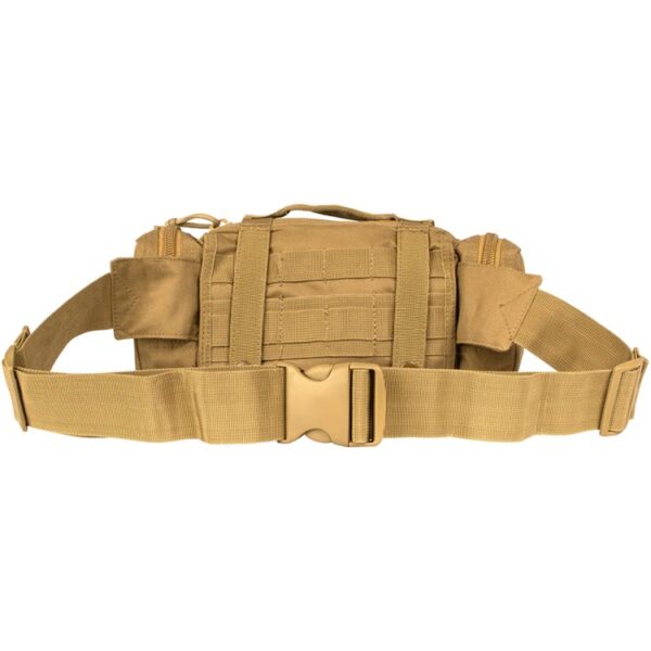 rear view of a coyote brown modular pack