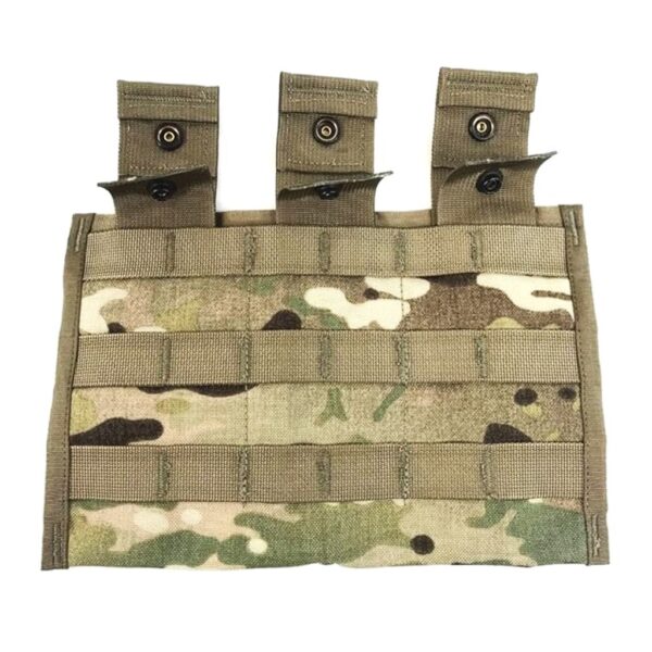 an OCP Scorpion US Army-issue triple magazine pouch for m4, m16, and ar15