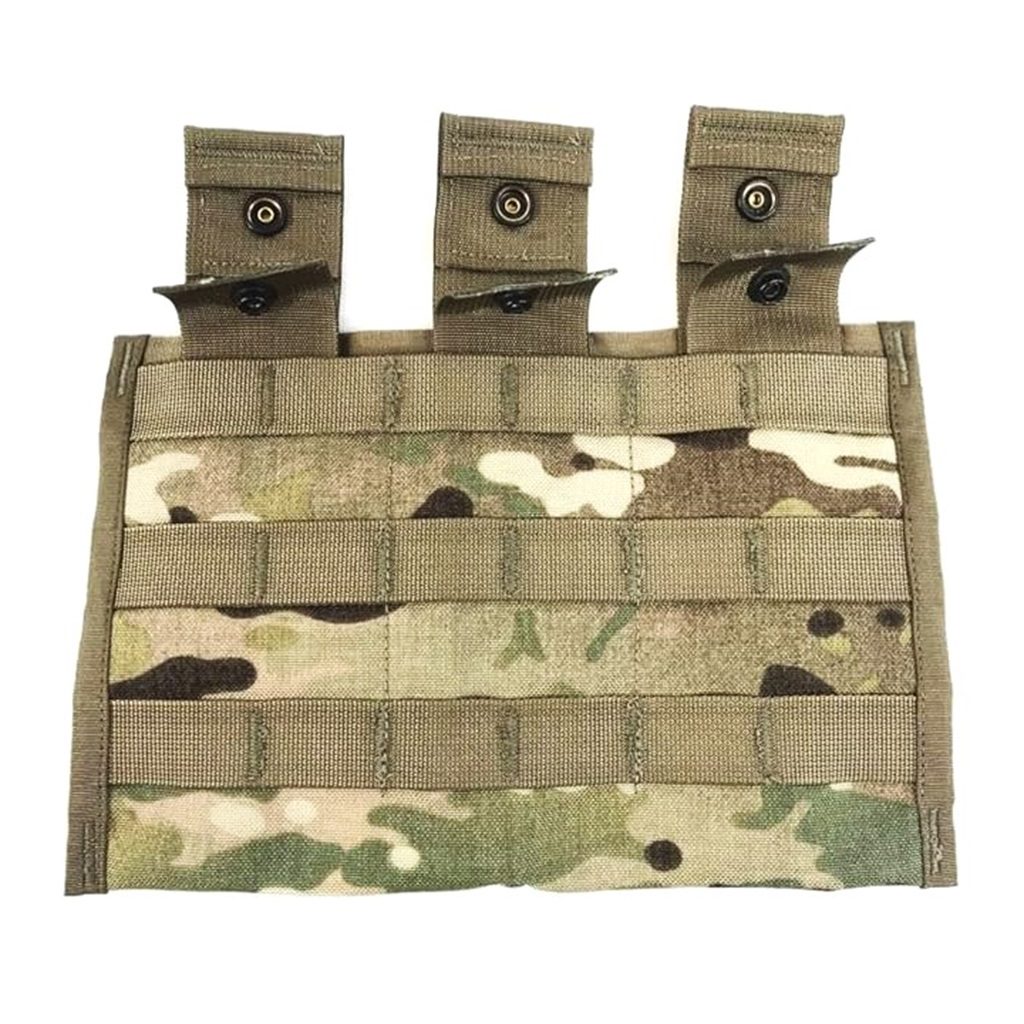 an OCP Scorpion US Army-issue triple magazine pouch for m4, m16, and ar15
