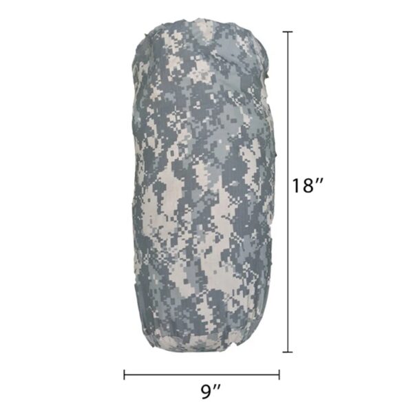 dimensions of a US Army-issue ACU camouflage Improved Combat Shelter (tent)