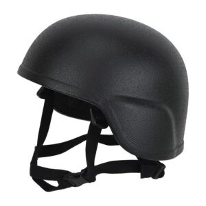 a black Predictive Ballistics combat helmet