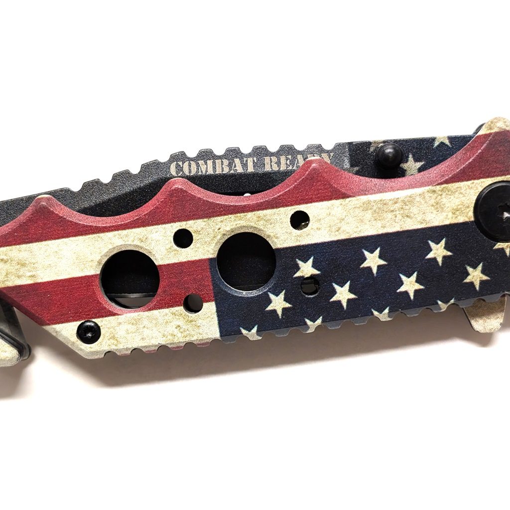 Combat Ready American Flag Pocket Knife - Image 6