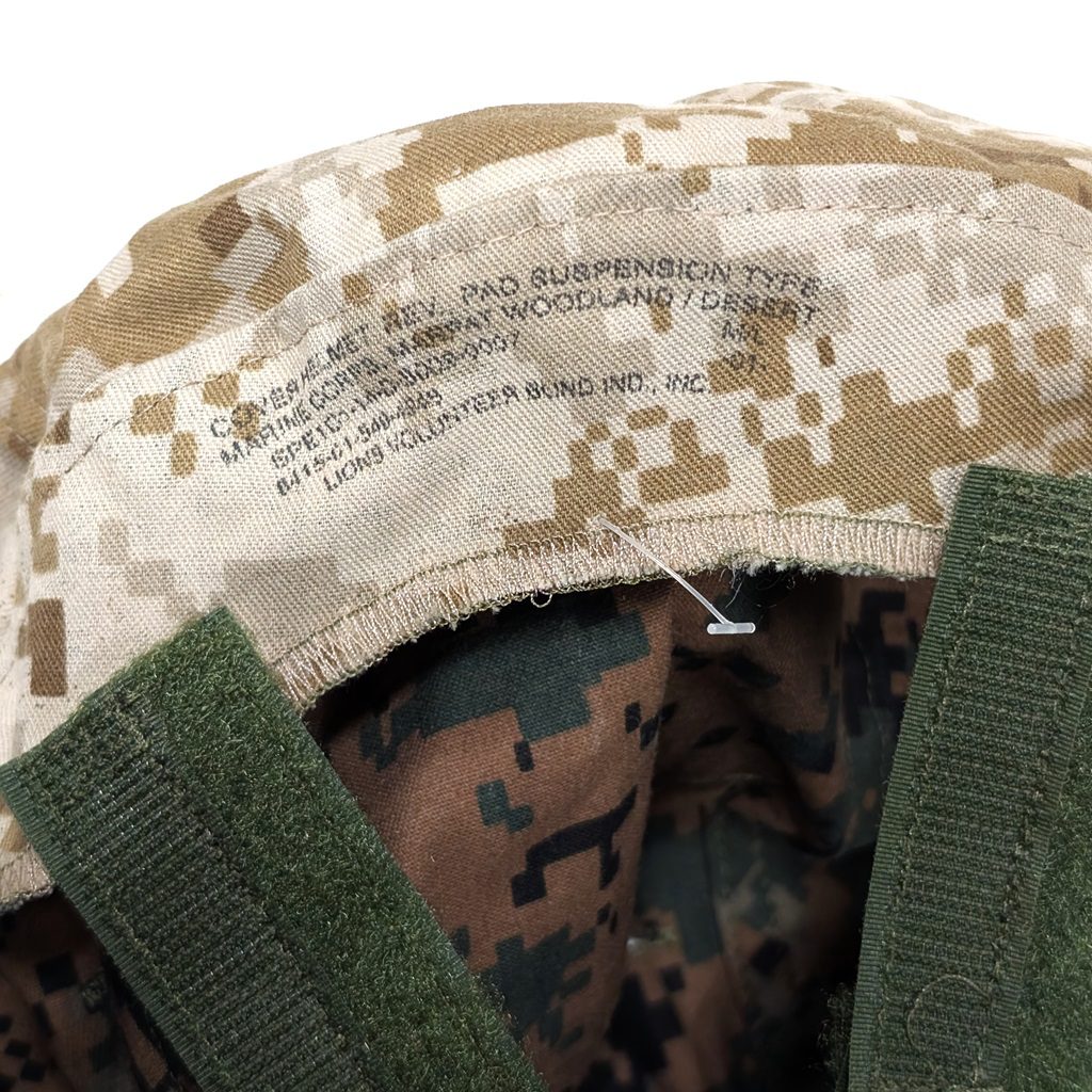 a US Marine Corps reversible MARPAT helmet cover