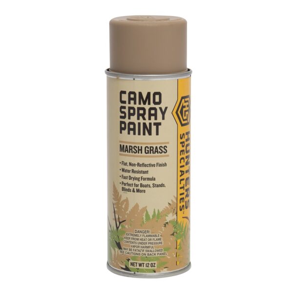 a marsh grass colored can of military camouflage spray paint