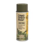 an olive drab colored can of military camouflage spray paint