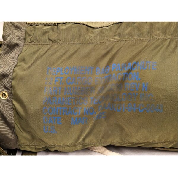 a US military cargo extraction parachute