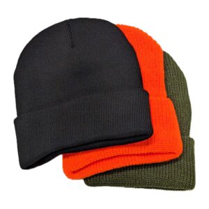 a stack of performance acrylic knit military watch caps