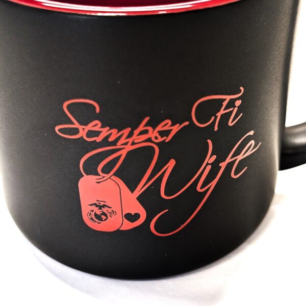 USMC Semper Fi Wife 14oz Mug - Image 2