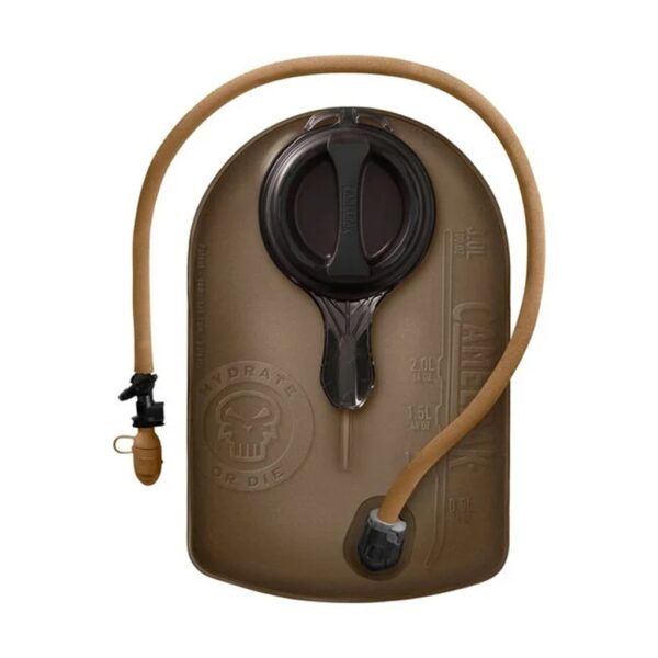 a coyote brown CamelBak hydration bladder