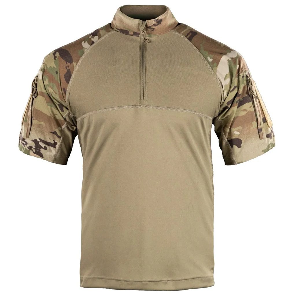 the front of a short sleeve USGI US Army OCP Scorpion combat shirt