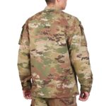 a man wearing an OCP Scorpion Army ACU bdu coat