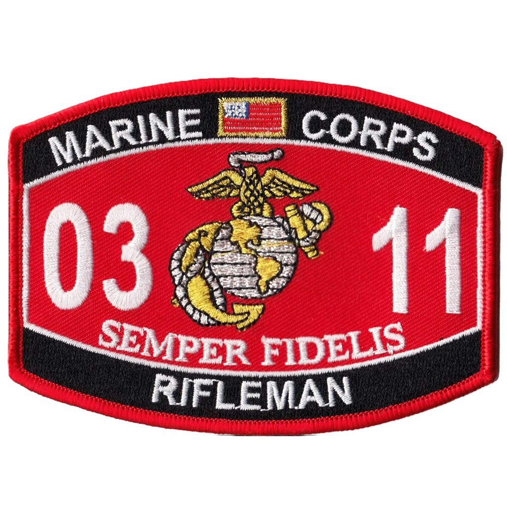 a US Marine Corps Rifleman 0311 MOS Patch