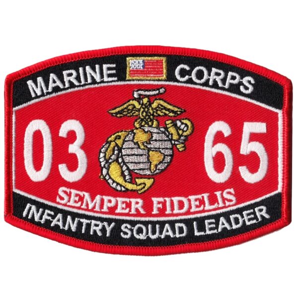 a US Marine Corps Infantry Squad Leader 0365 MOS Patch