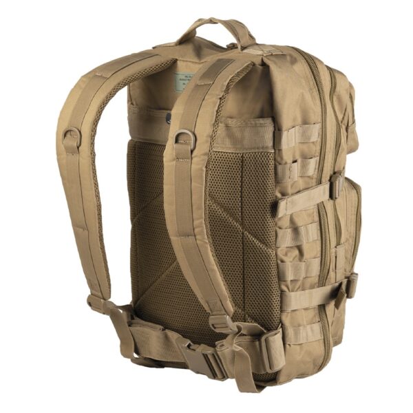 a large coyote military assault pack backpack