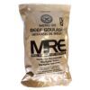 a US military-issue individual MRE meal: Beef Goulash