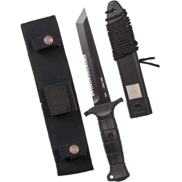 a Mil-Tec KM2000 combat utility knife and MOLLE sheath