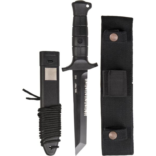 a Mil-Tec KM2000 combat utility knife and MOLLE sheath