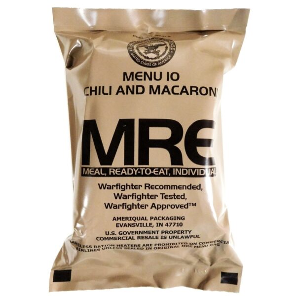 a US military-issue individual MRE meal