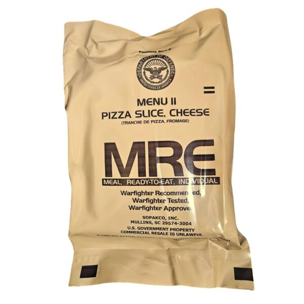 a US military-issue individual MRE meal