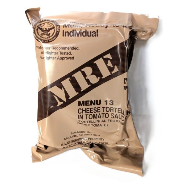 a US military-issue individual MRE meal