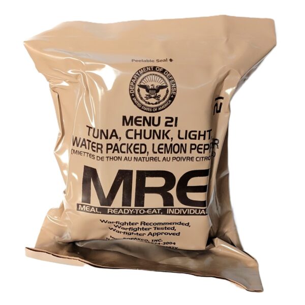 a US military-issue individual MRE meal