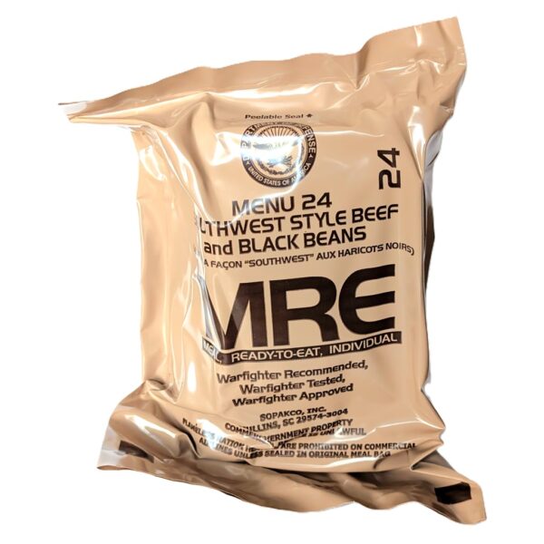 a US military-issue individual MRE meal