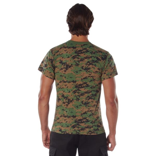 a soldier wearing a digital woodland t-shirt