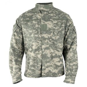 US Army ACU Universal Camo Pattern Garrison Shirt with hook and loop chest and shoulder pockets