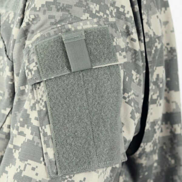 US Army ACU Universal Camo Pattern Garrison Shirt with hook and loop chest and shoulder pockets