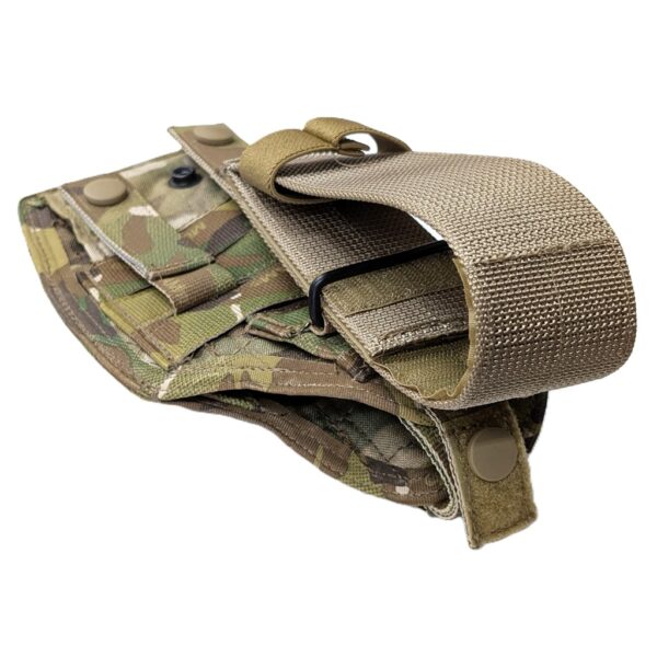 a multicam US military issue Beretta/M9 drop holster