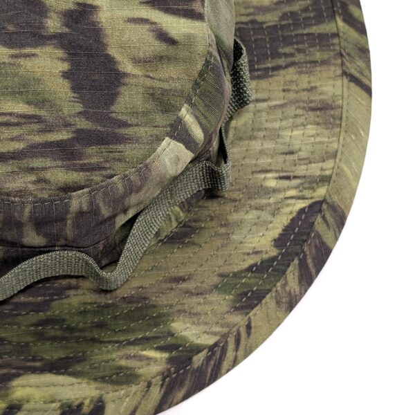 a foliage green woodland camo A-TACS FGX USGI boonie cover