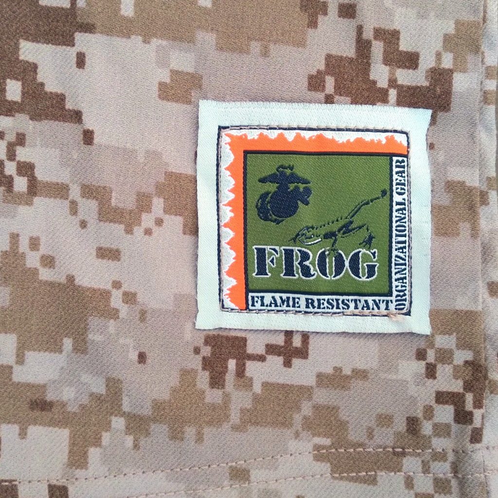 a US Marine Corps IWCS (Inclement Weather Combat Shirt) in Desert MARPAT camouflage