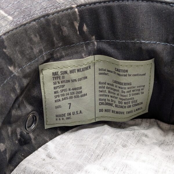 a US military contractor boonie cover in Ghost ATAC camouflage