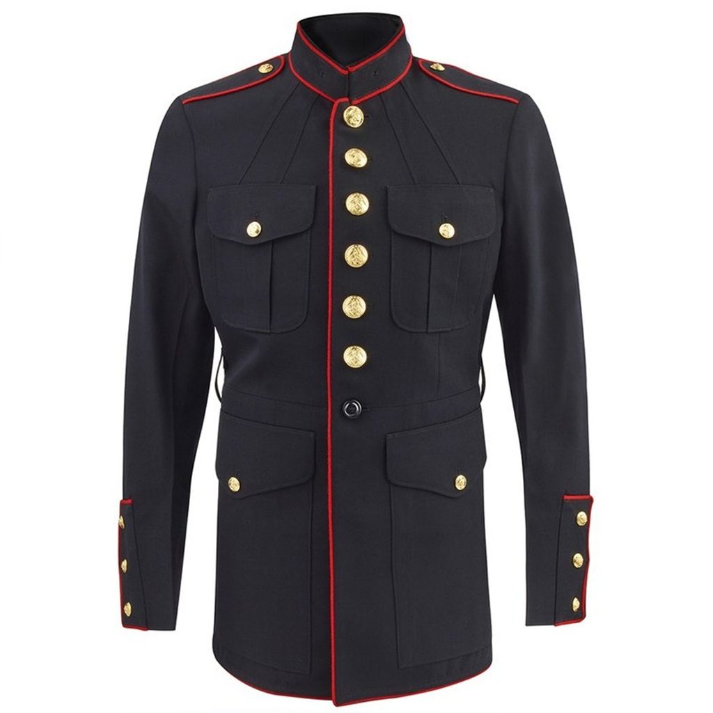 a USMC dress blues jacket