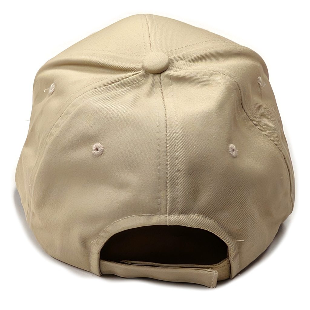 a khaki tan US Marine Corps 250th anniversary commemorative baseball hat