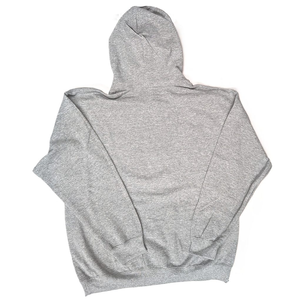 an oxford gray US Marine Corps hoodie with a vintage USMC logo